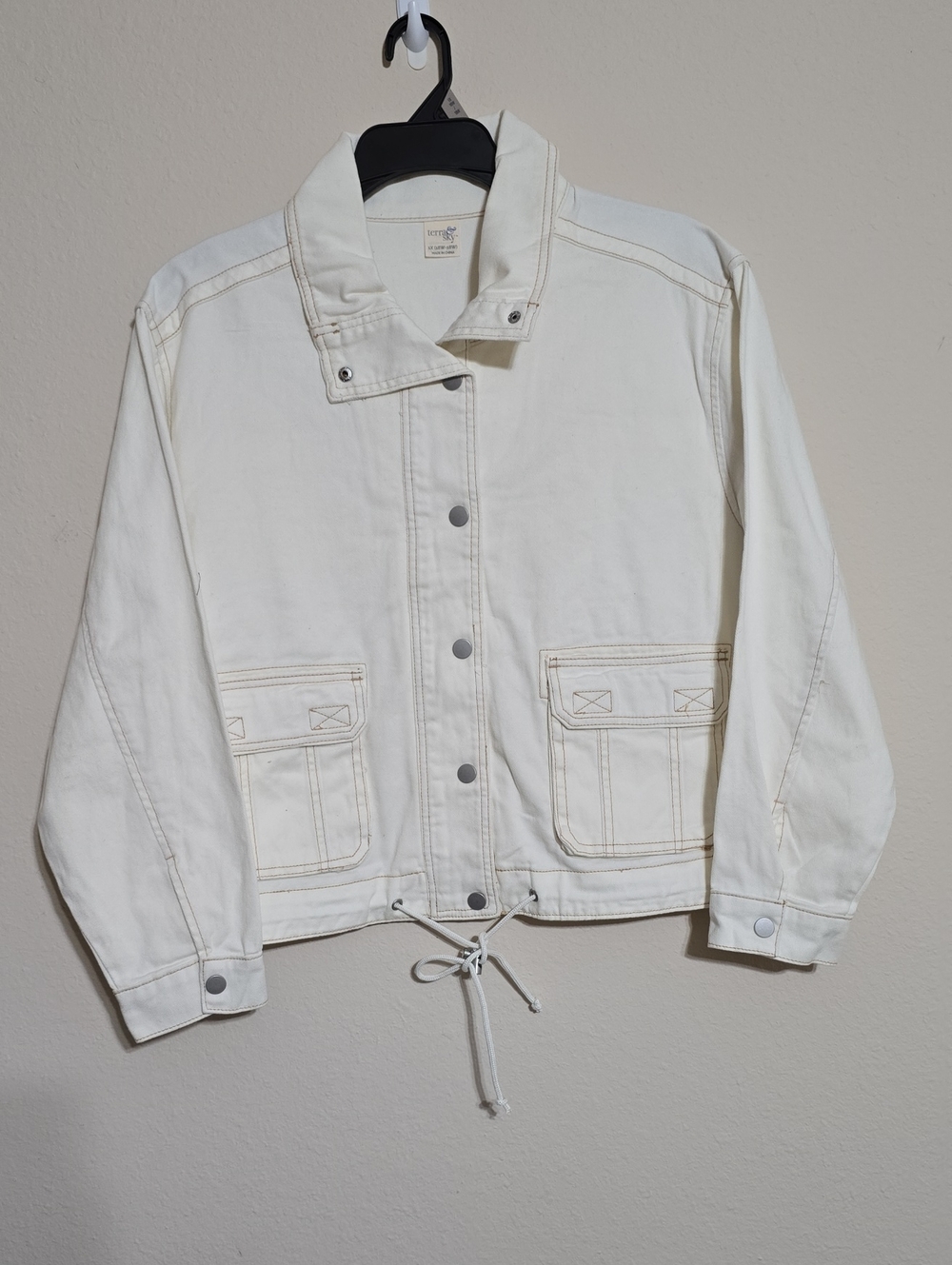 NWOT Women Terra & Sky Winter White Utility Jacket Multiple Sizes Available
